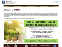 Tablet Screenshot of dfdfcu.com